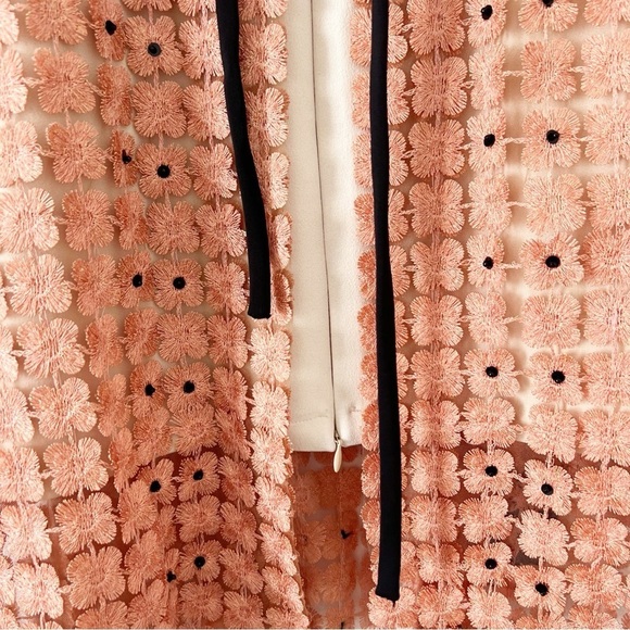 Rosanna Ocampo Lace Peach Sleeveless Blouse Top Embellished Size Large L - Picture 4 of 6